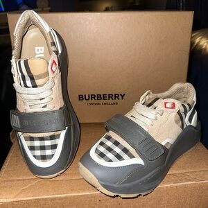 Burberry Check Suede Shoes